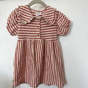 Zara dress, cream and red. Size 18-24